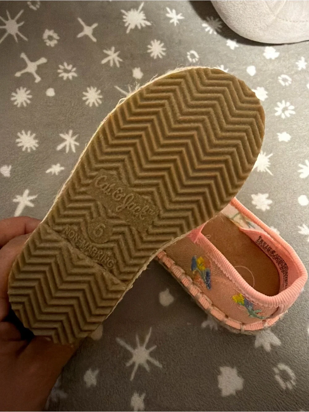 Cat & Jack Pink Floral Mary Jane Espadrilles